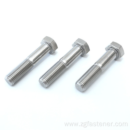 Stainless steel hexagonal flat head bolts DIN931